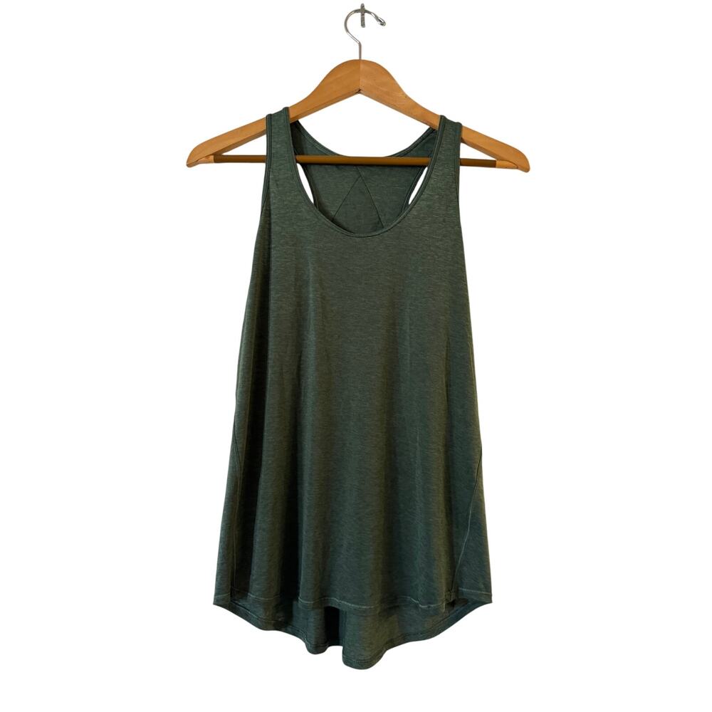 Lululemon Essential Pleated Tank Top Size XS/S Algae Green Racerback Run Yoga‎